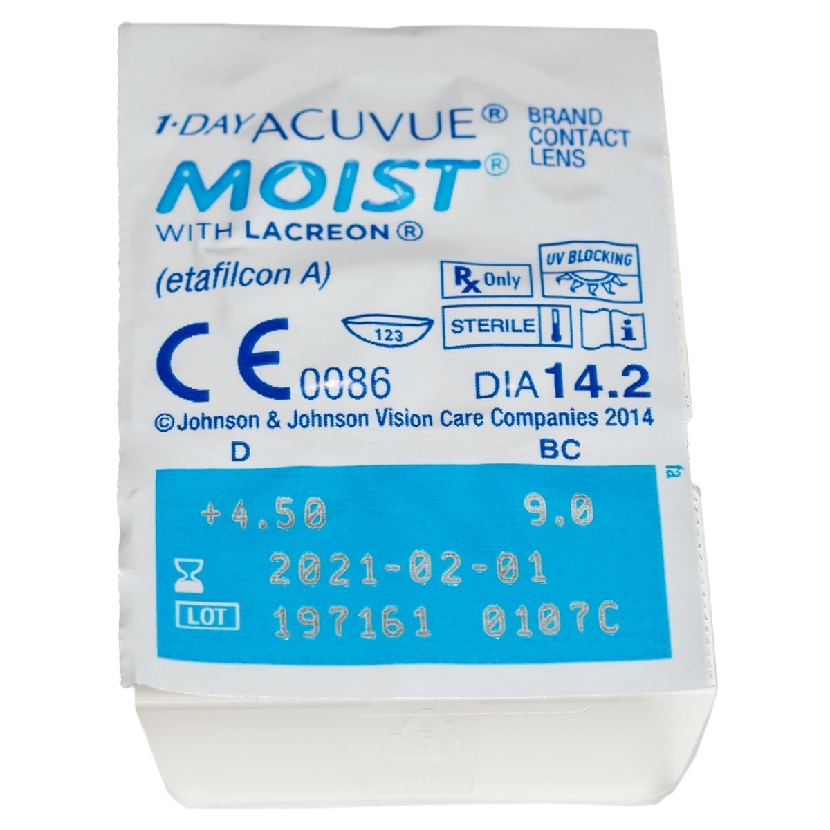 1-DAY ACUVUE MOIST DAILY DISPOSABLE CONTACT LENSES (90 LENSES)